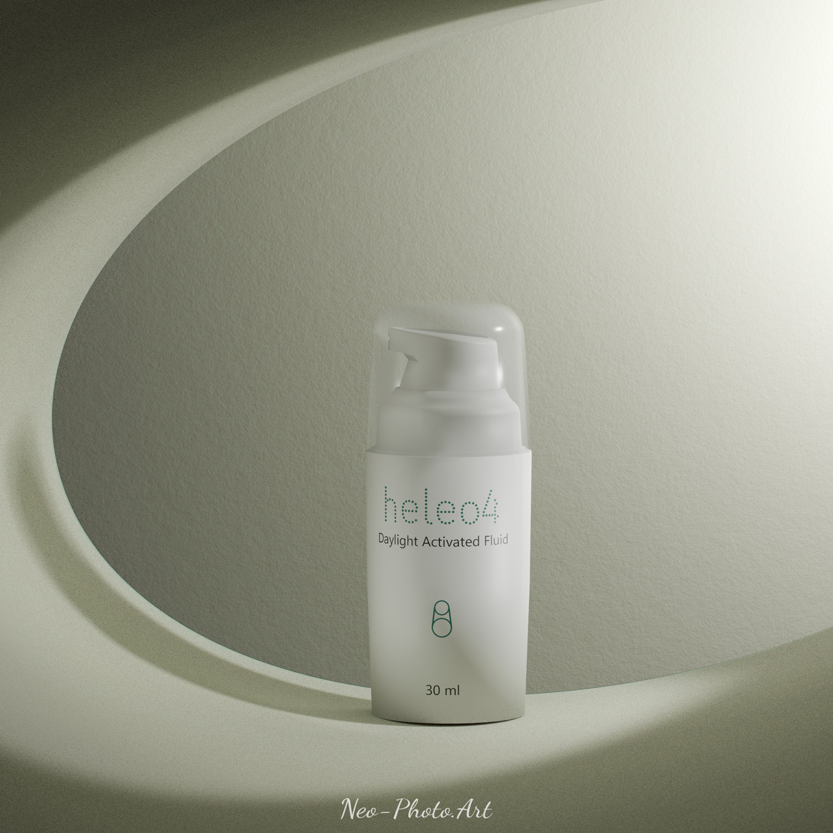 3d-модель флакона heleo4 с текстурной стеной в BLENDER