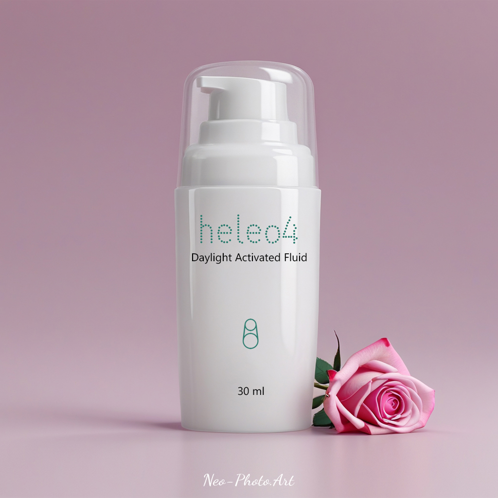 генерация изображения флакона Heleo4 в FLUX